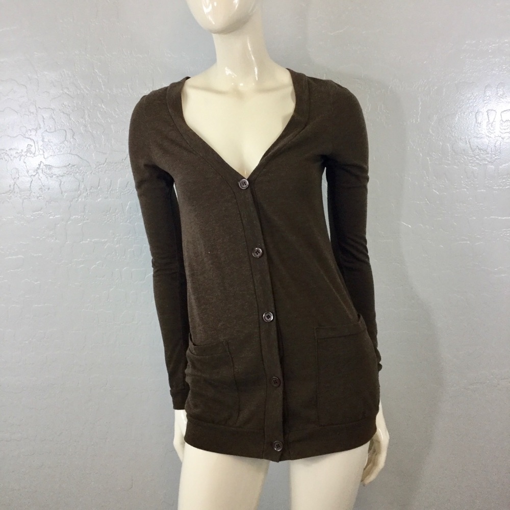 BDG Women's Brown Button Down Cardgian
